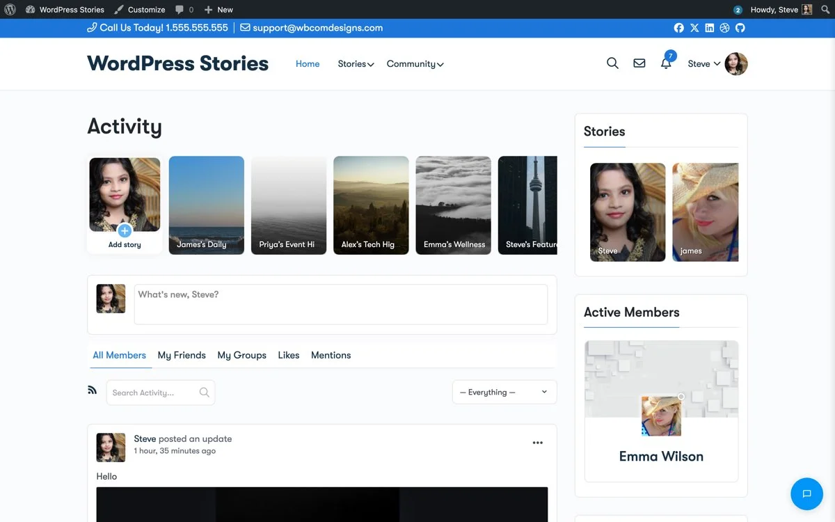 Square card stories for showcasing digital products