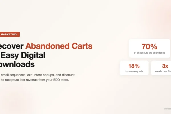 How to recover abandoned carts in Easy Digital Downloads and recapture lost revenue