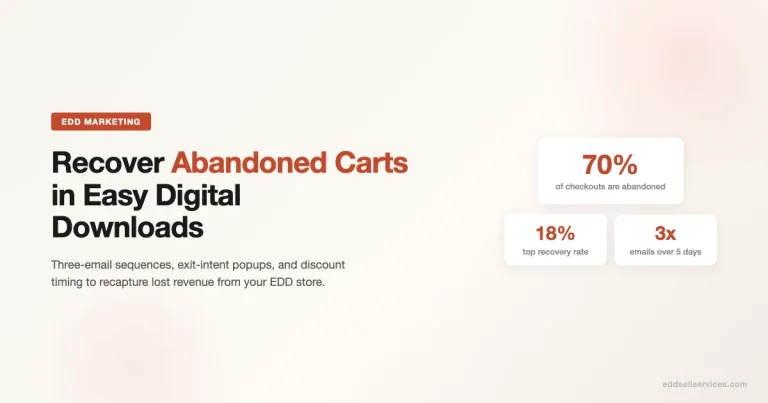 How to recover abandoned carts in Easy Digital Downloads and recapture lost revenue