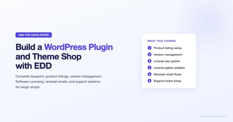 Complete blueprint for building a WordPress plugin and theme shop with Easy Digital Downloads