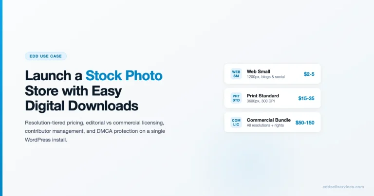 How to launch a stock photo store with Easy Digital Downloads and automated licensing